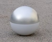 Globo policarbonato Gris - Blanco